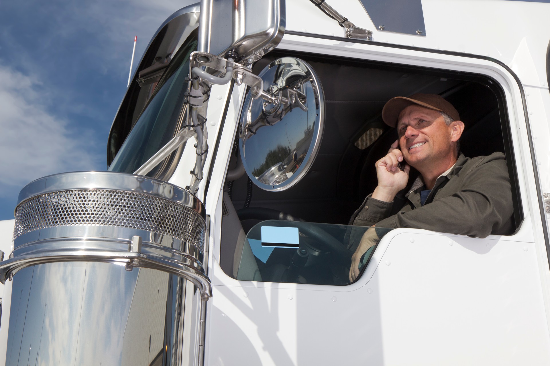 Truck Driver and Smartphone